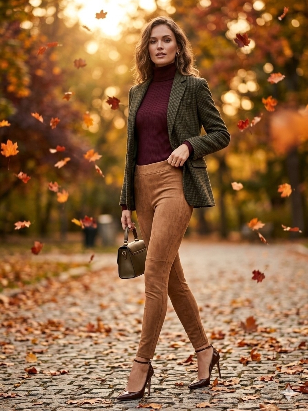 Max Studio Luxe Faux Suede Pull-On Leggings Camel Brown XL NWT $98